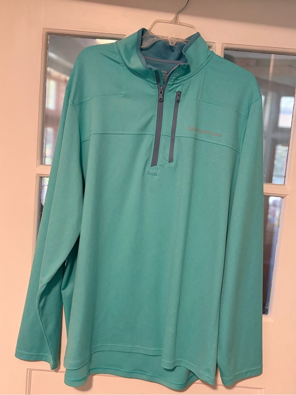 Vineyard Vines Teal Quarter-Zip Performance Pullover